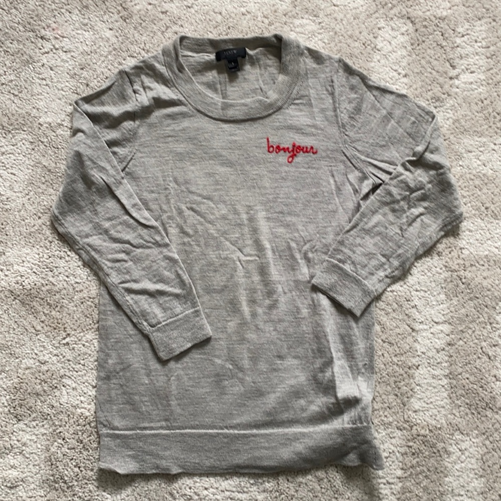 JCrew 3/4 length sleeve sweater - Bonjour